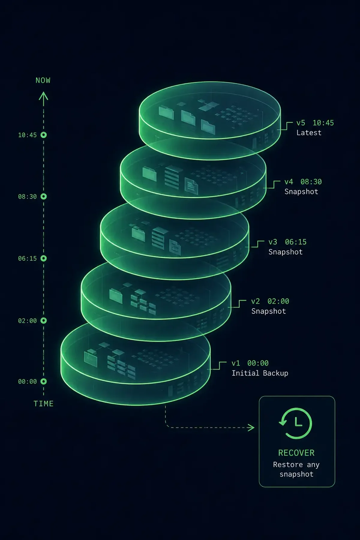 Terminal-style illustration for Btrfs Snapshots and Send/Receive: Incremental Backup Strategy for Linux Servers