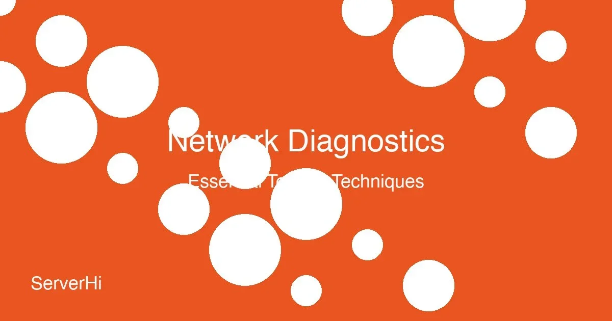 Network diagnostics terminal showing packet analysis and connectivity testing