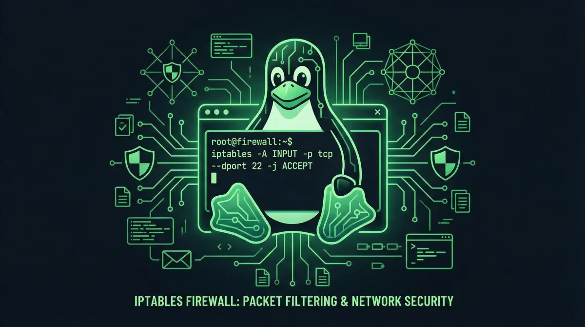 Linux iptables firewall rules visualization with packets