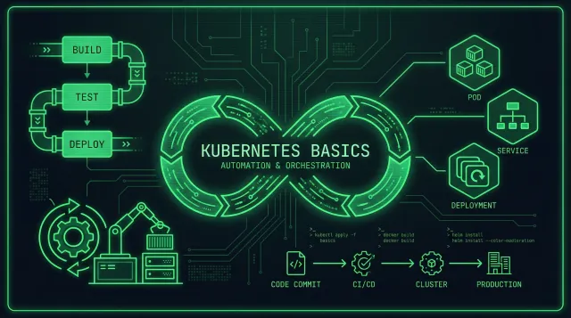 Kubernetes cluster architecture with pods and services