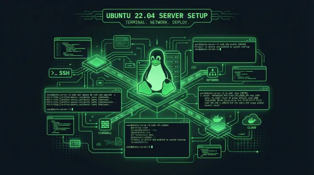 Ubuntu 22.04 LTS server terminal configuration screen