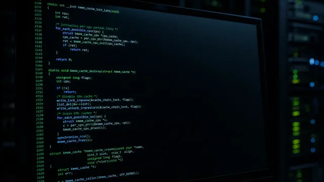 Linux kernel code being refactored showing modern C string functions replacing legacy strncpy calls