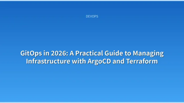 GitOps workflow diagram with ArgoCD and Terraform