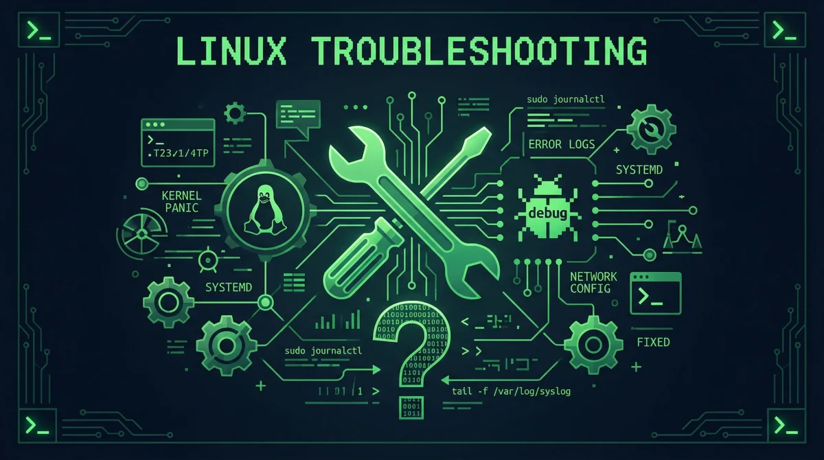 Linux terminal troubleshooting command interface