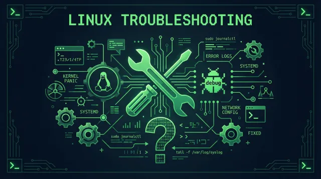 Linux terminal troubleshooting command interface