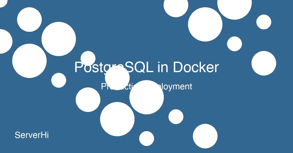 PostgreSQL Docker container architecture showing persistent storage and replication